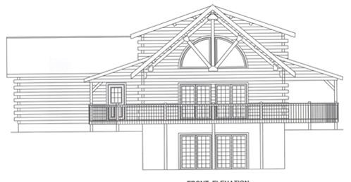 Timberhaven log home design, log home floor plan, 2751, Elevation