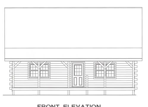 Timberhaven log home design, log home floor plan, 3353, Elevation