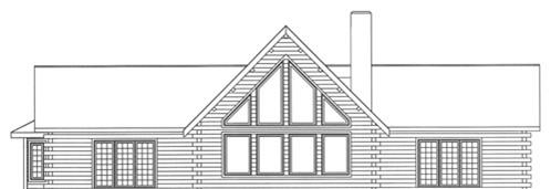Timberhaven log home design, log home floor plan, 3603, Elevation