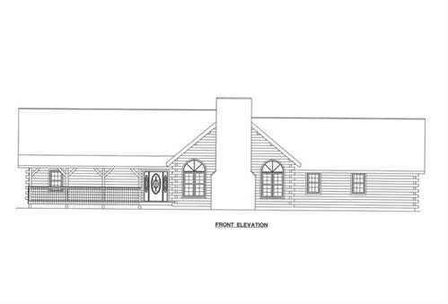 Timberhaven log home design, log home floor plan, 3651, Elevation