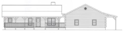 Timberhaven log home design, log home floor plan, 4081, Elevation
