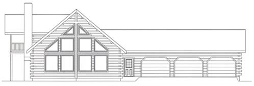 Timberhaven log home design, log home floor plan, 4276, Elevation