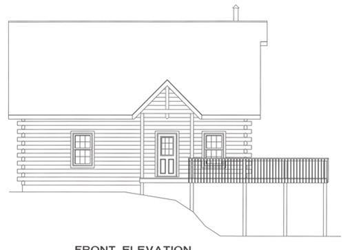 Timberhaven log home design, log home floor plan, 4641, Elevation