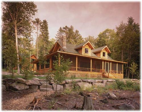 Timberhaven log home design, log home floor plan, Crapser, Elevation