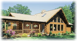 Timberhaven log home design, log home floor plan, Kolva, Elevation