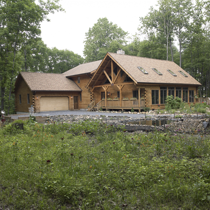 Timberhaven log home design, log home floor plan, Konyha, Elevation