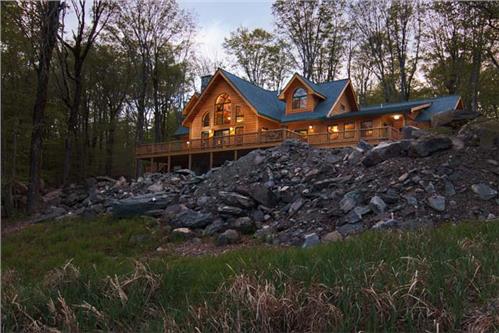 Timberhaven log home design, log home floor plan, Kortze - Log Home Living Feature, Elevation