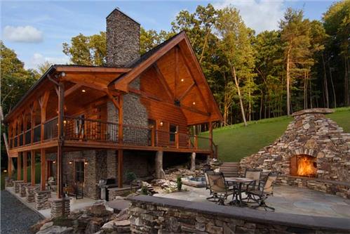 Timberhaven log home design, log home floor plan, Modified Valley View - Bierman, Elevation