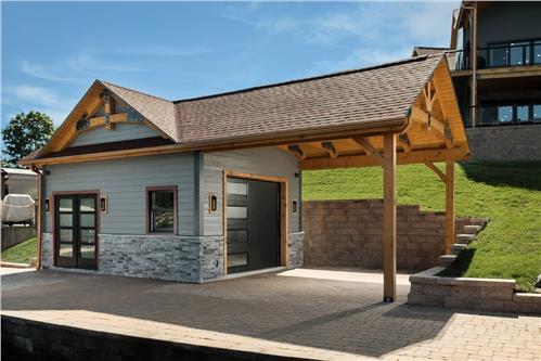 Timberhaven log home design, log home floor plan, Timber Frame Boat House and Pavilion, Elevation