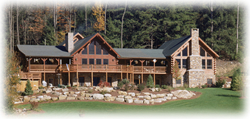 Timberhaven log home design, log home floor plan, Walters Addition, Elevation