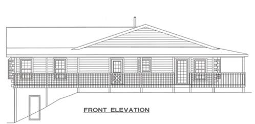 Timberhaven log home design, log home floor plan, 2186, Elevation