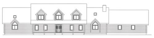 Timberhaven log home design, log home floor plan, 2272, Elevation