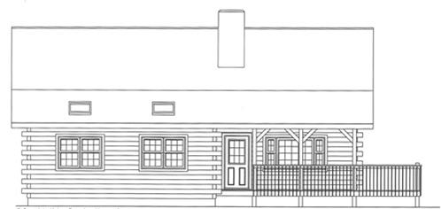 Timberhaven log home design, log home floor plan, 2456, Elevation