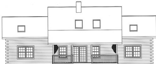 Timberhaven log home design, log home floor plan, 2969, Elevation