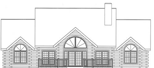 Timberhaven log home design, log home floor plan, 3582, Elevation