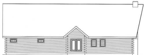 Timberhaven log home design, log home floor plan, 4396, Elevation