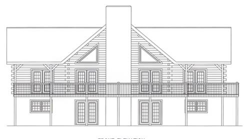 Timberhaven log home design, log home floor plan, 4604, Elevation