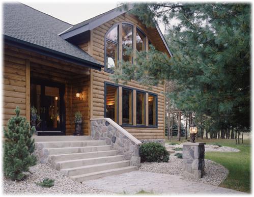 Timberhaven log home design, log home floor plan, Miller, Elevation