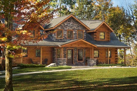 Log Timber Home Design Center Home