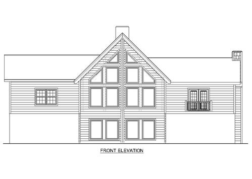 Timberhaven log home design, log home floor plan, Sadler Timber Frame, Elevation