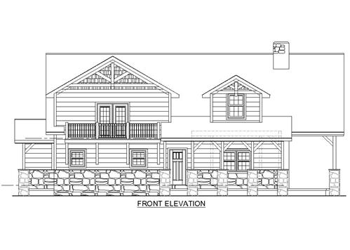 Timberhaven log home design, log home floor plan, Wenrich Hybrid, Elevation